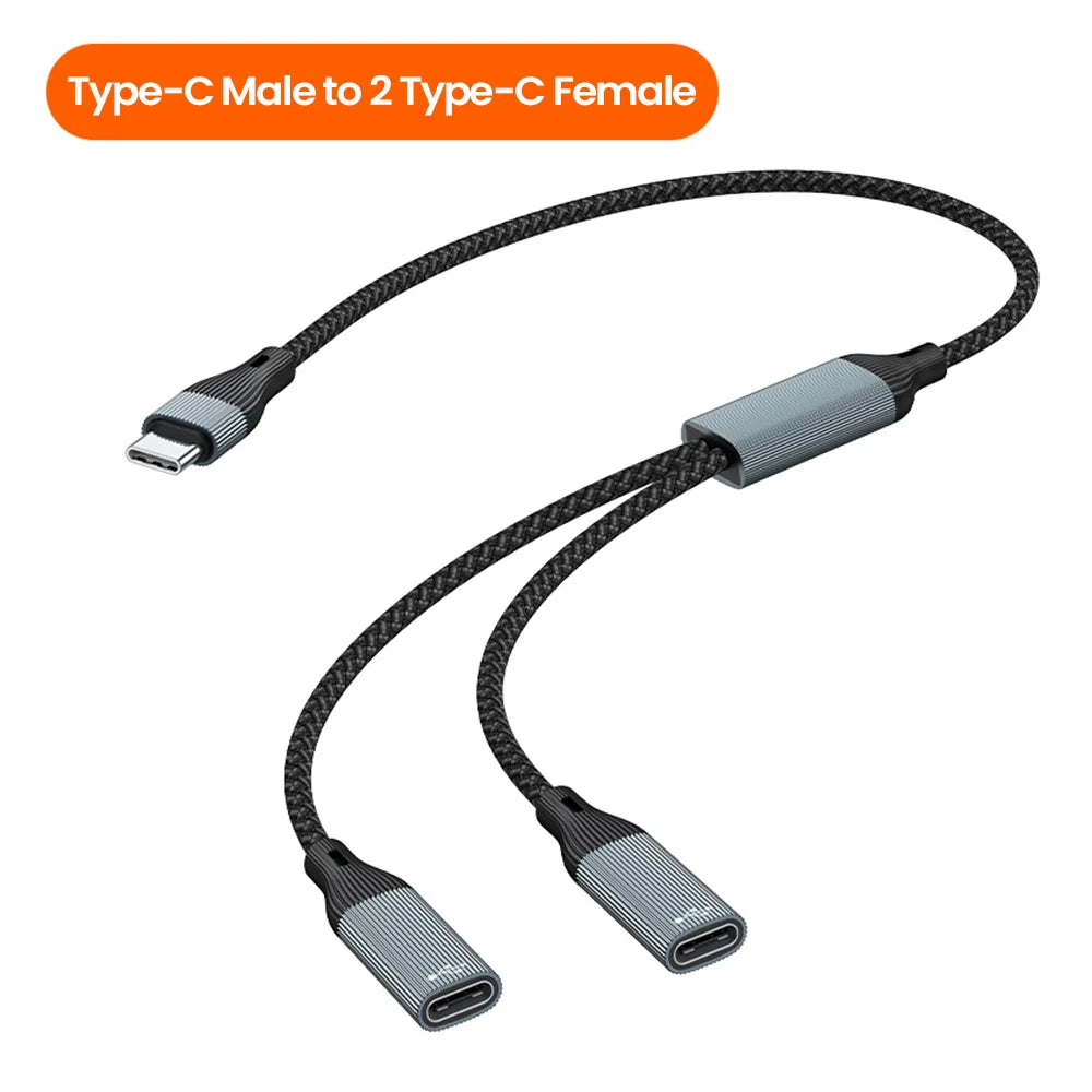 3 in 1 USB Type C HUB Multiple Splitter Adapter OTG Data Transfer 3/2 Port USB Power Charging Hub Cable Connector Adapter For PC