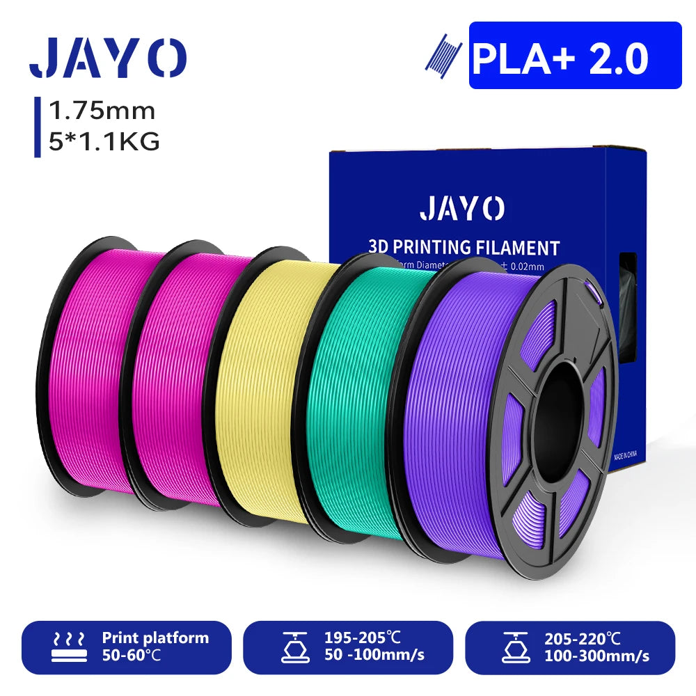 JAYO 3D PETG/PLA/PLA PLUS Printer Filament 1.75mm 5.5KG 100% No Bubble non-toxic 3D Printing Materials for 3D Printer&3D Pen
