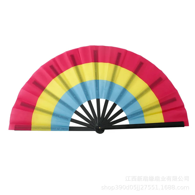 Rainbows Folding Fan Colourful Fan LGBTs Gay Pride Party Summer Cooling Fan Music Festival Women Men Props Lightweight
