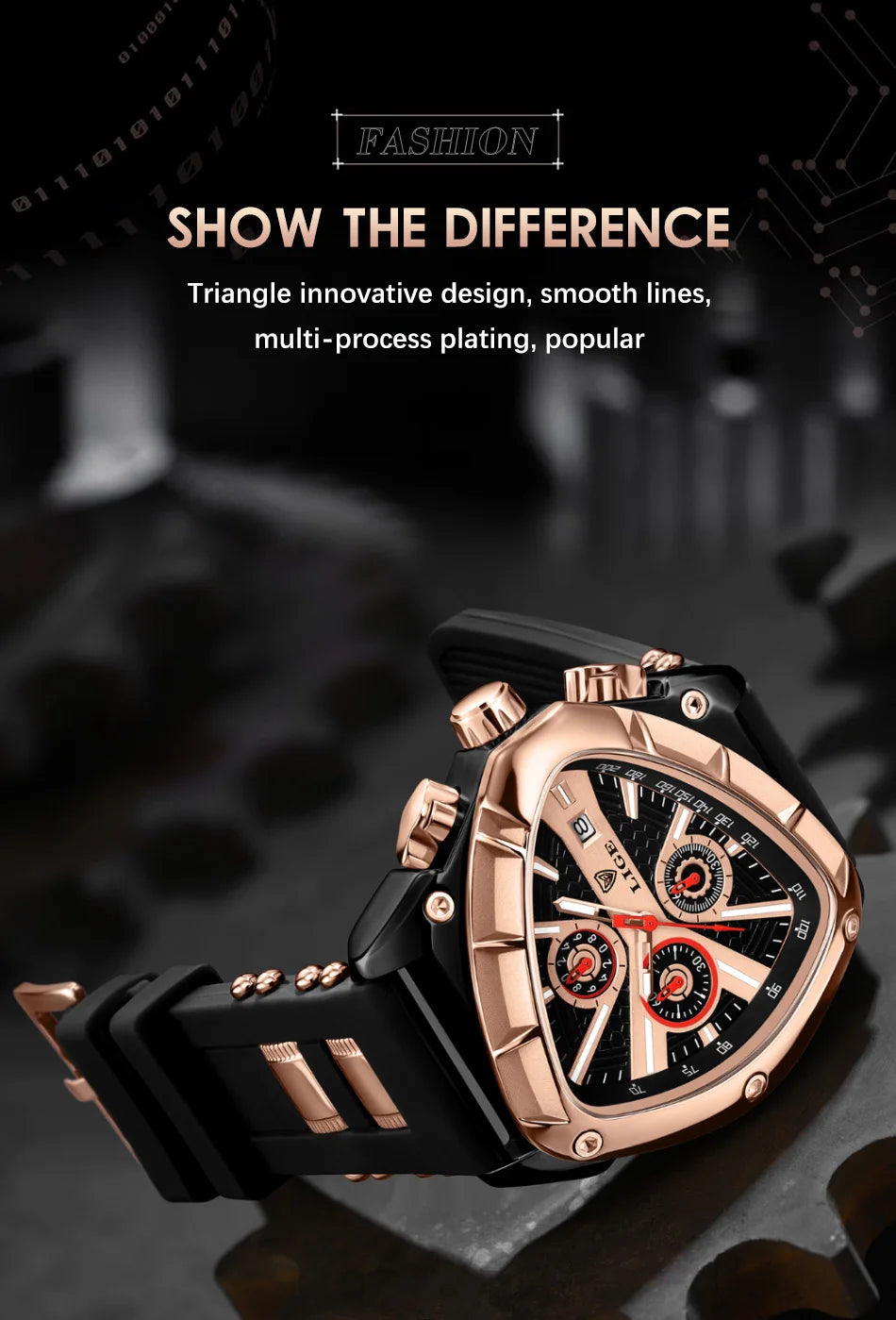 LIGE Watch for Men Chronograph Casual Fashion Sport Military Silicagel Wristwatches Man Watch Waterproof Date Clock Reloj Hombre