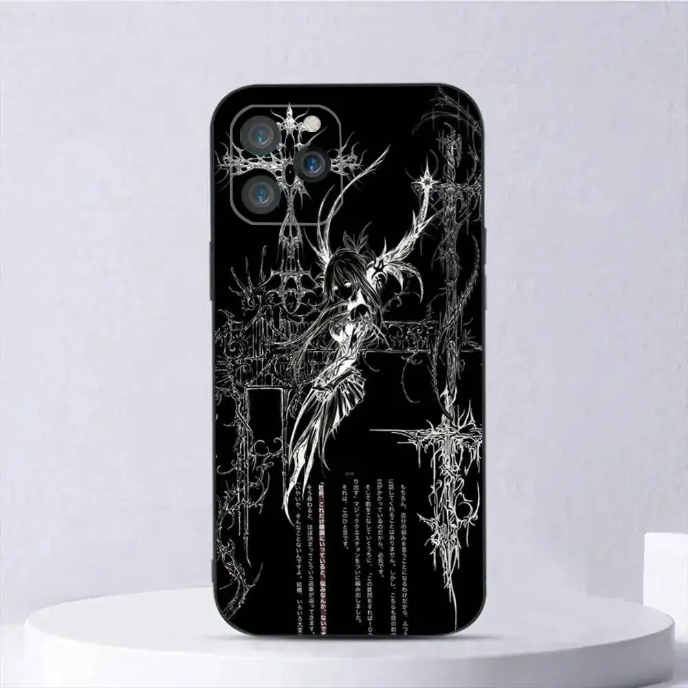 1pc Gothic Cyber Sigil Cross Phone Case Silicone Soft For IPhone 17 Air 16 15 14 13 12 11 Plus Pro Max Plus
