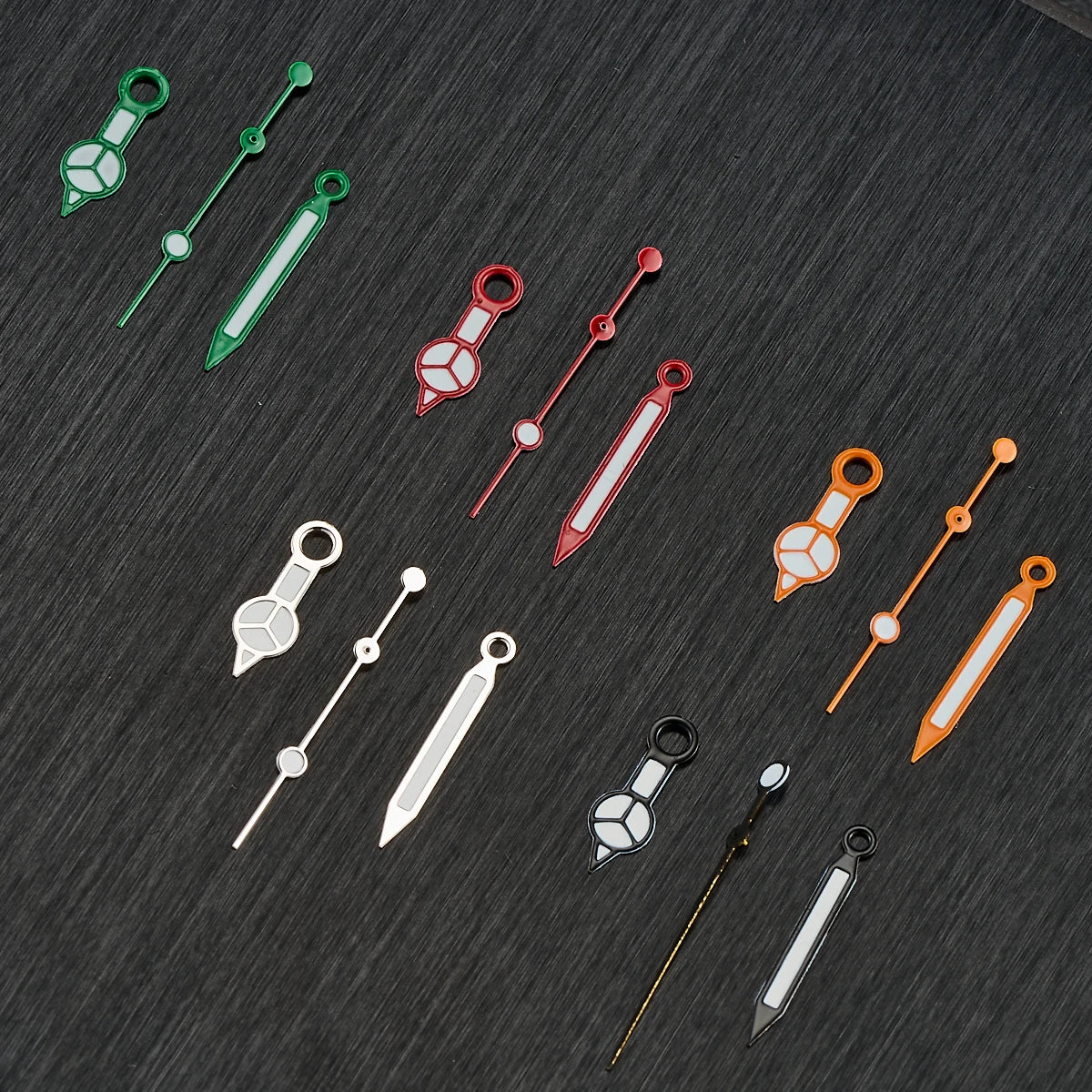 NH35 Hands Watch Accessories Red Orange Blue Black Edge White Three Pin Green Glow Hands Suitable For NH35/36/4R/7S Movements