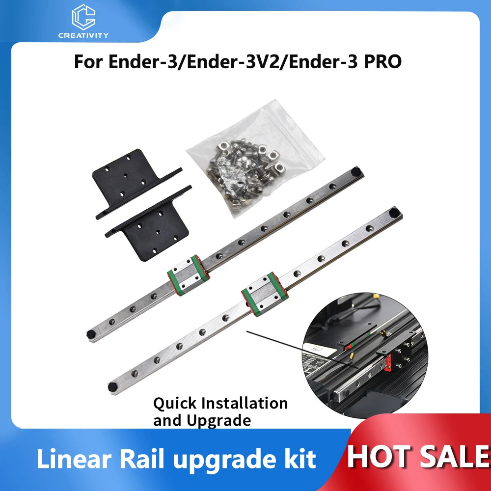 Ender 3/V2/PRO Y Axis Upgrade kit MGN12H Linear Rail upgrade kit X Axis Upgrade kit For Ender 3/V2  3d printer Upgrade Kit