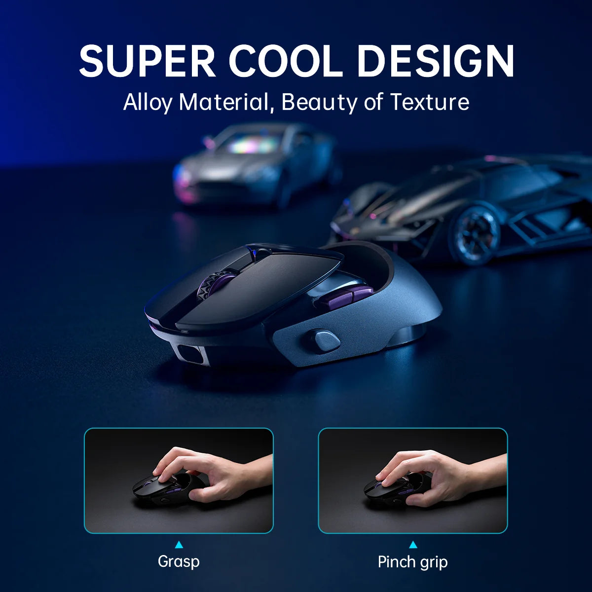 Rapoo VT960PRO Wired/ Wireless Gaming Mouse PAW3395 Sensor 26000 DPI OLED Display 9 Programmable Buttons On-Board Memory Black