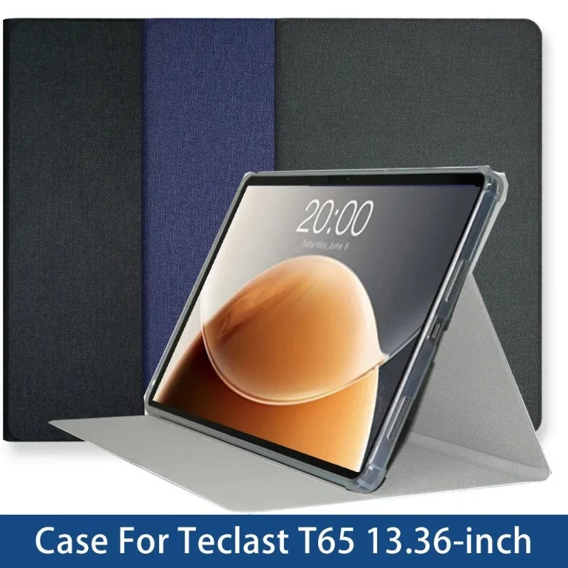 Case For Teclast T65 2025 13.36" inch Tablet Case Smart Auto Sleep/Wake Coque with Soft TPU Back Shell Funda Flip Book Cover