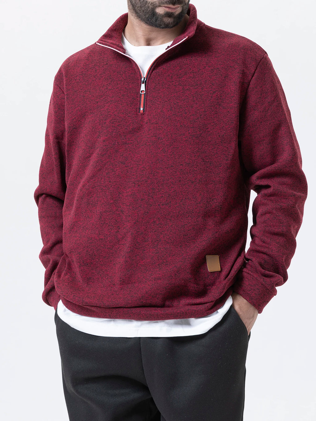 Men's Quarter Zip Up Sweaters Slim Fit Lightweight Mock Neck Pullover Casual Sweaters Half Turtleneck Knitted Outdoor Streetwear