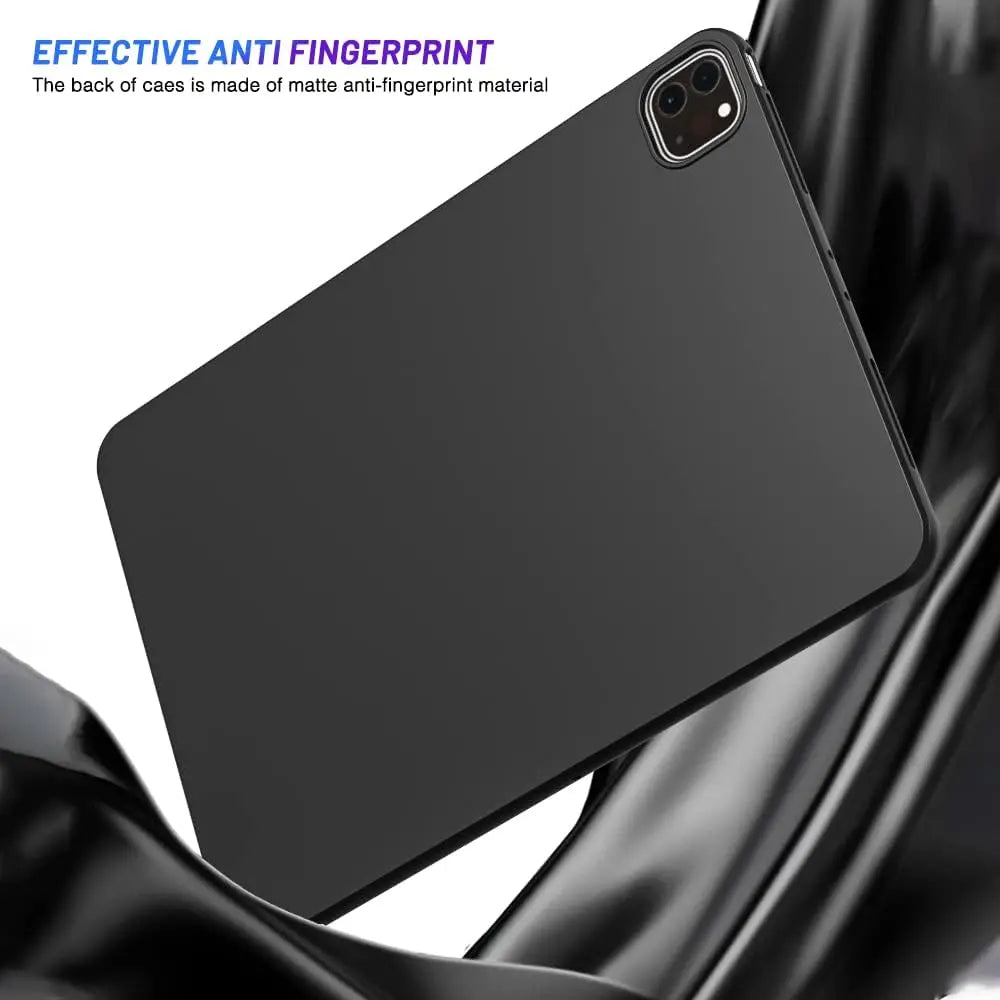 For iPad Pro 11 inch Tablet Case 2018 2020 2021 2022 Slim Design Soft Silicone Protective Black Cover for iPad A1980 A2230 A2460