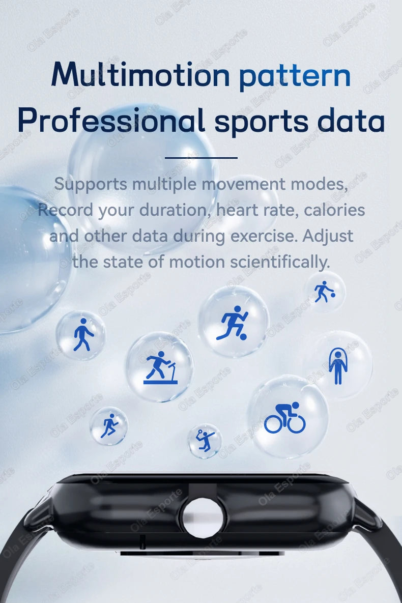 2024 New Smart Watch For Men Women Gift HD Screen Sport Fitness Health Monitoring Watches BT Call Digital smartwatch Wristwatch