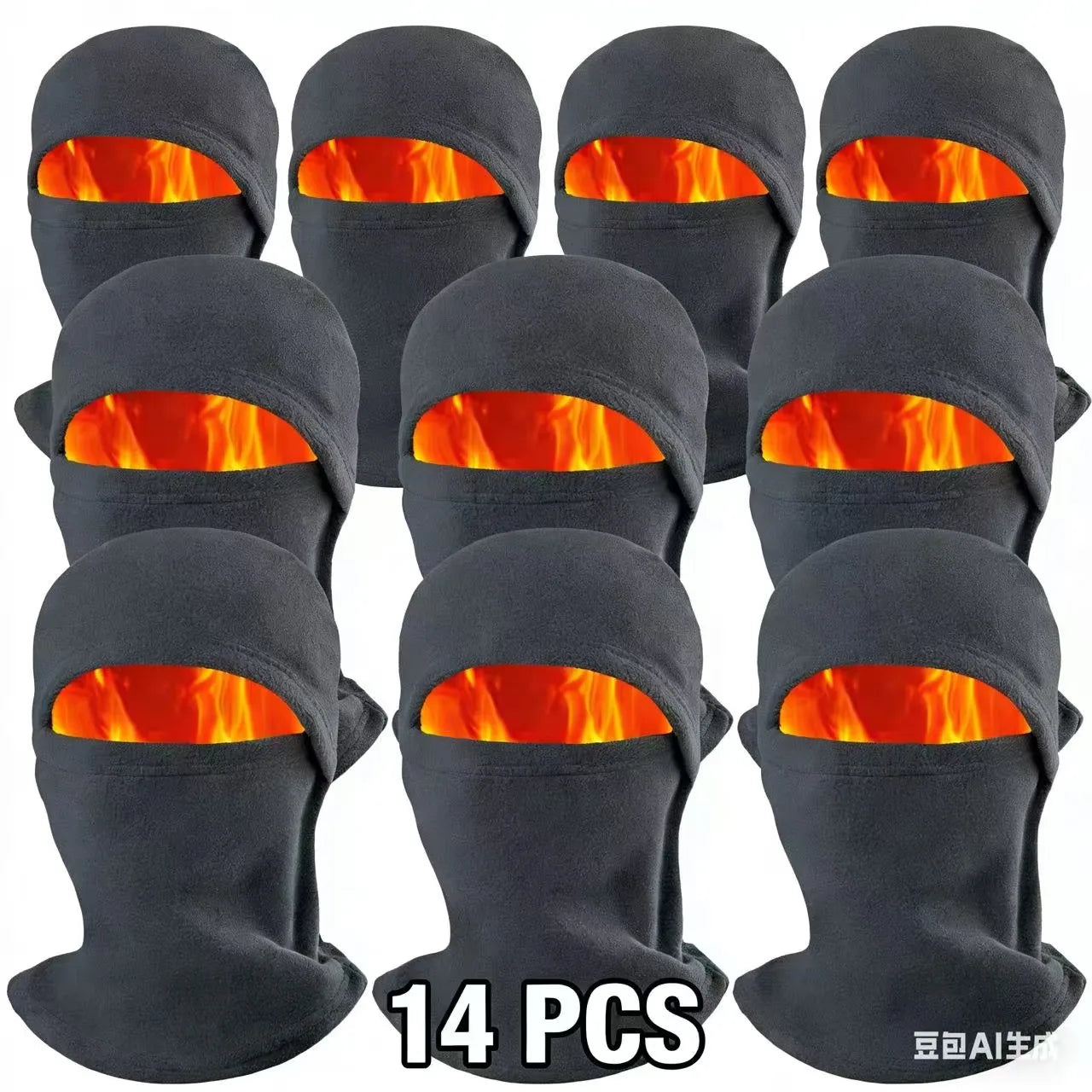 1/14Pcs Full Face Mask New Winter Thermal Fleece Warmer Motorcycle Cycling Hood Liner Sports Running Neck Warmer