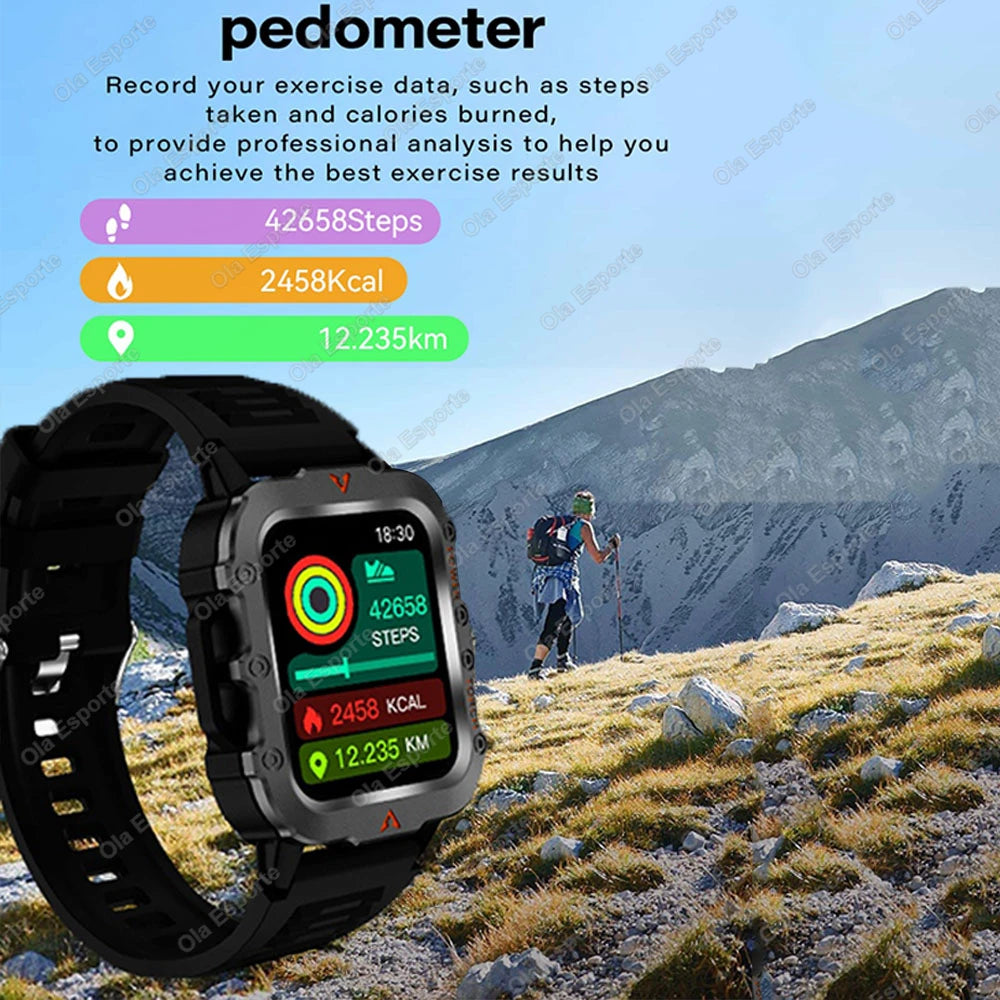 Outdoor Sports Smart Watch for Android IOS Men Women Watches Fitness Track ECG+PGG Health Monitor Smartwatch with Led Lighting