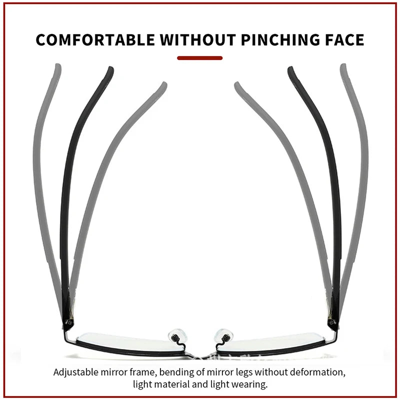 Brand Designer Reading Glasses Men Women Fashion Half Frame Presbyopic Glasses Vintage Business Diopter Eyeglasses +1.0 1.5 2.0