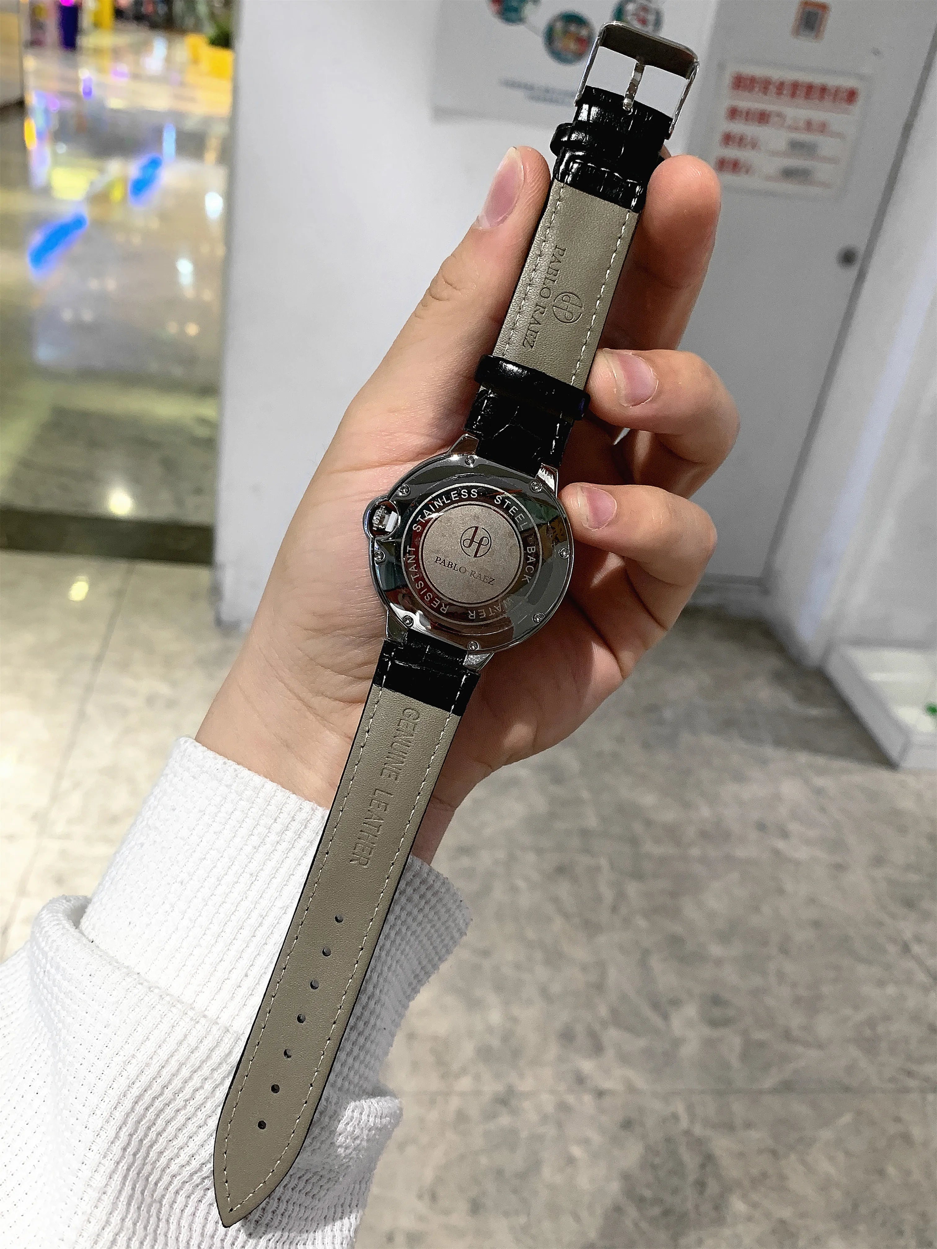 Pablo Raez Couple Watch for Men Women Reloj Mujer Man Quartz Wristwatch Male Simple Leather Strap Ladies Roman Numerals Clock