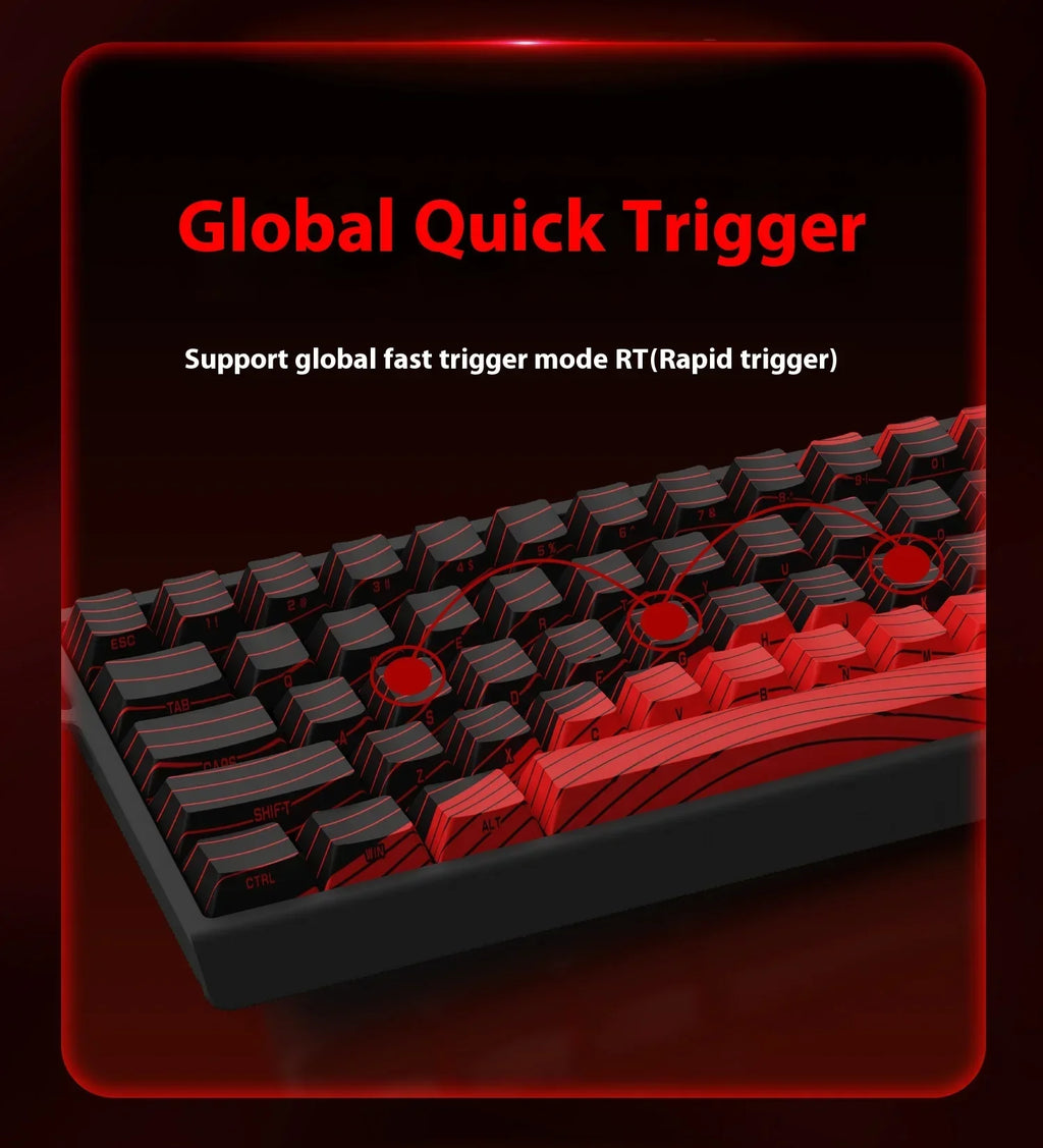 MADLIONS MAD 60/68 HE 8Khz Wired Magnetic Axis Keyboard 68-key Hot-swappable Macro Defines Ultra-low Latency Gaming Keyboard