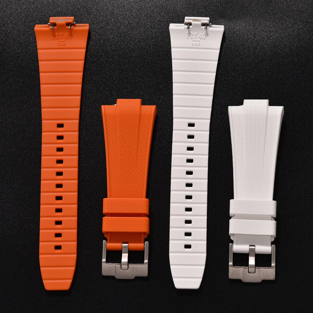 12mm Quick Release Silicone Strap For Tissot PRX T137.407/T137.410 Super Player 40mm Men Convex Rubber Durable Belts Watch Bands