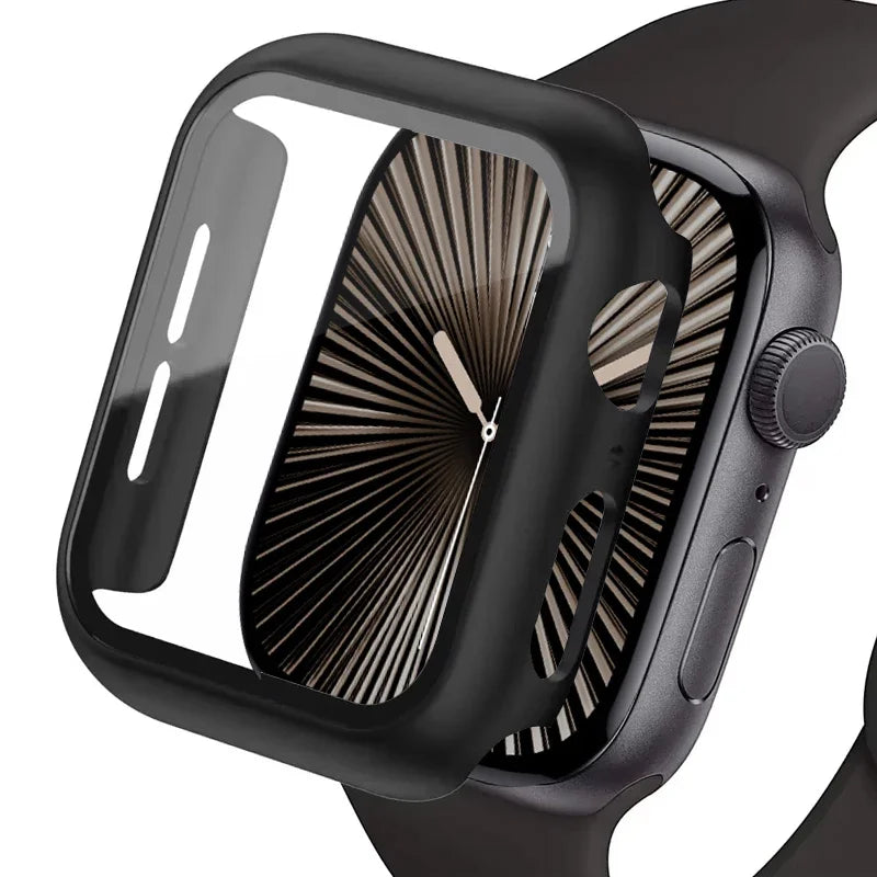 Tempered Glass+Cover For Apple Watch series 10 42mm 46mm Matte Hard PC bumper Screen Protector Case iWatch 10 42/46 Accessories