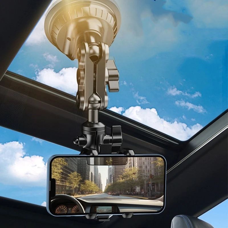 Car Phone Holder Shooting Car Two In One Strong Suction Cup Multi Angle Adjustable Aluminum Alloy Clip Holder