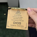Inspire Stainless Steel Bracelets “God Is in Control”, Dios Tiene El Control Pulsera, Christian Faith Bracelet with Gift Box