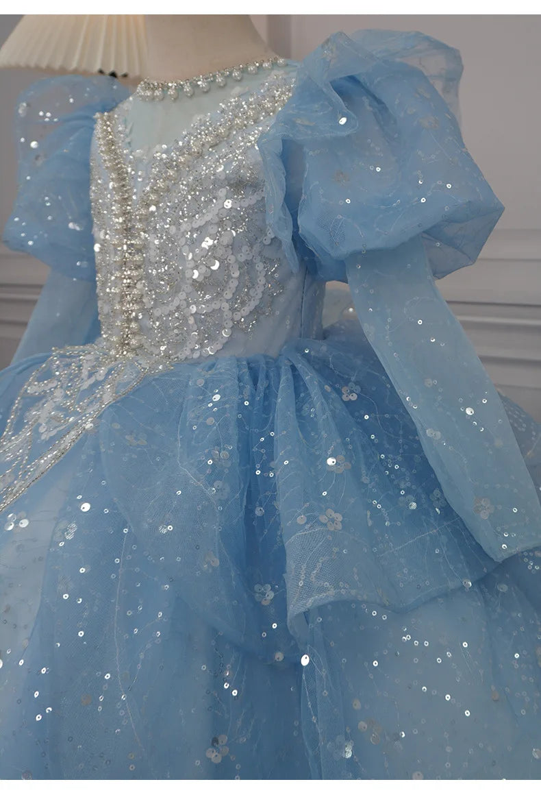 Children's Formal Dress Princess Dress High-end Birthday Girl Evening Dress Flower Girl Wedding Little Girl Piano Performance Dr