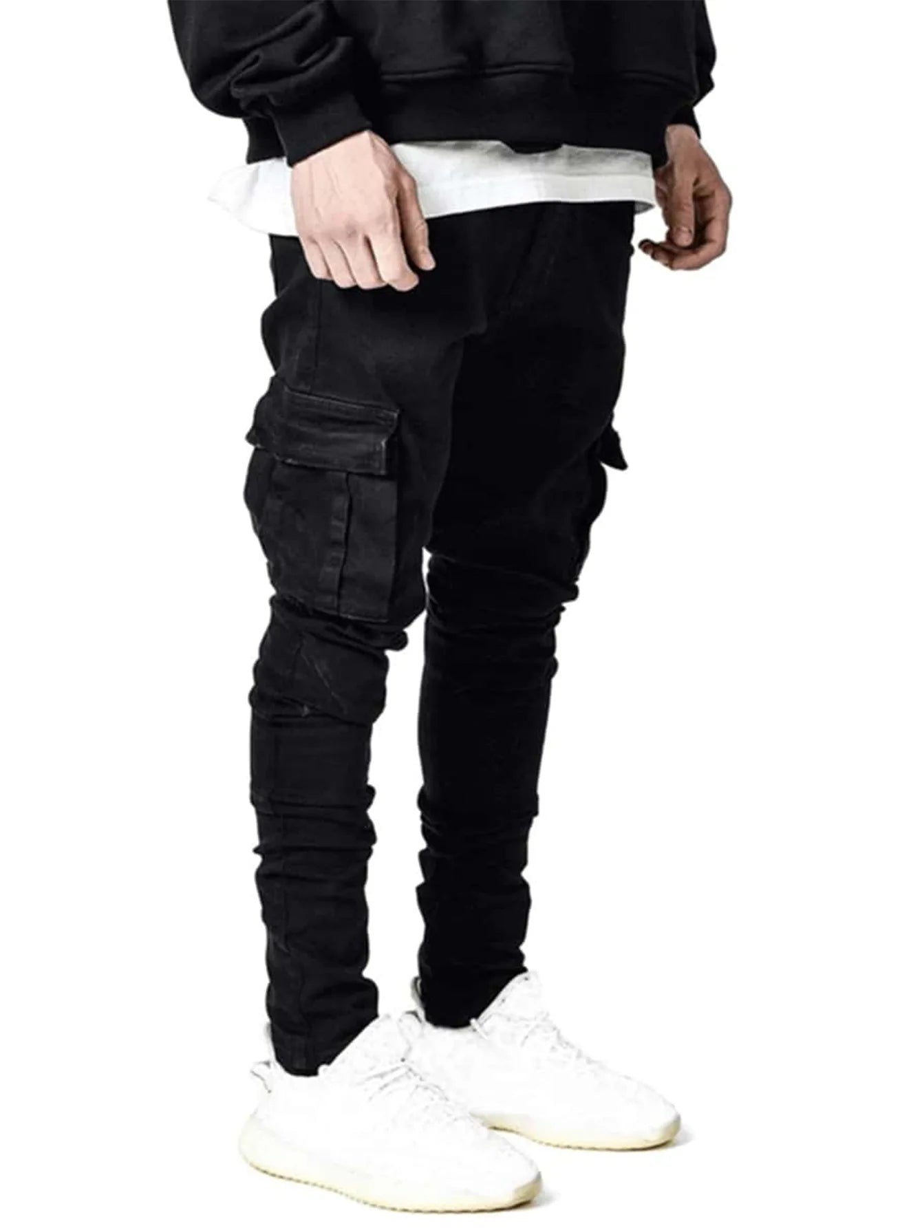 Kakan - High-end Slim Elastic Multi-pocket Leg Jeans, New Skinny Jeans K016-MGD8 In Europe and America