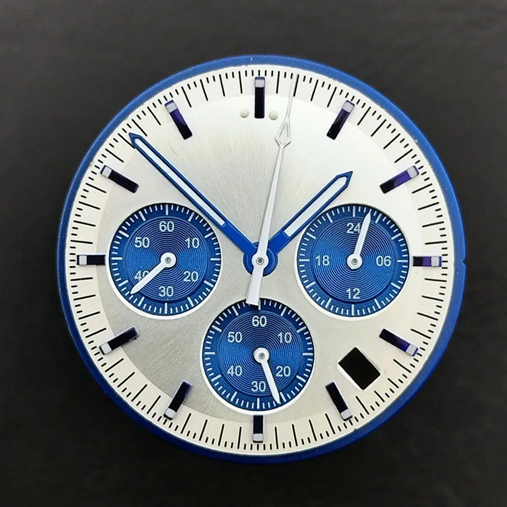 32.5mm VK63 dial C3 green Luminous Black white orange blue green watch dial replacement accessories watch parts accessory
