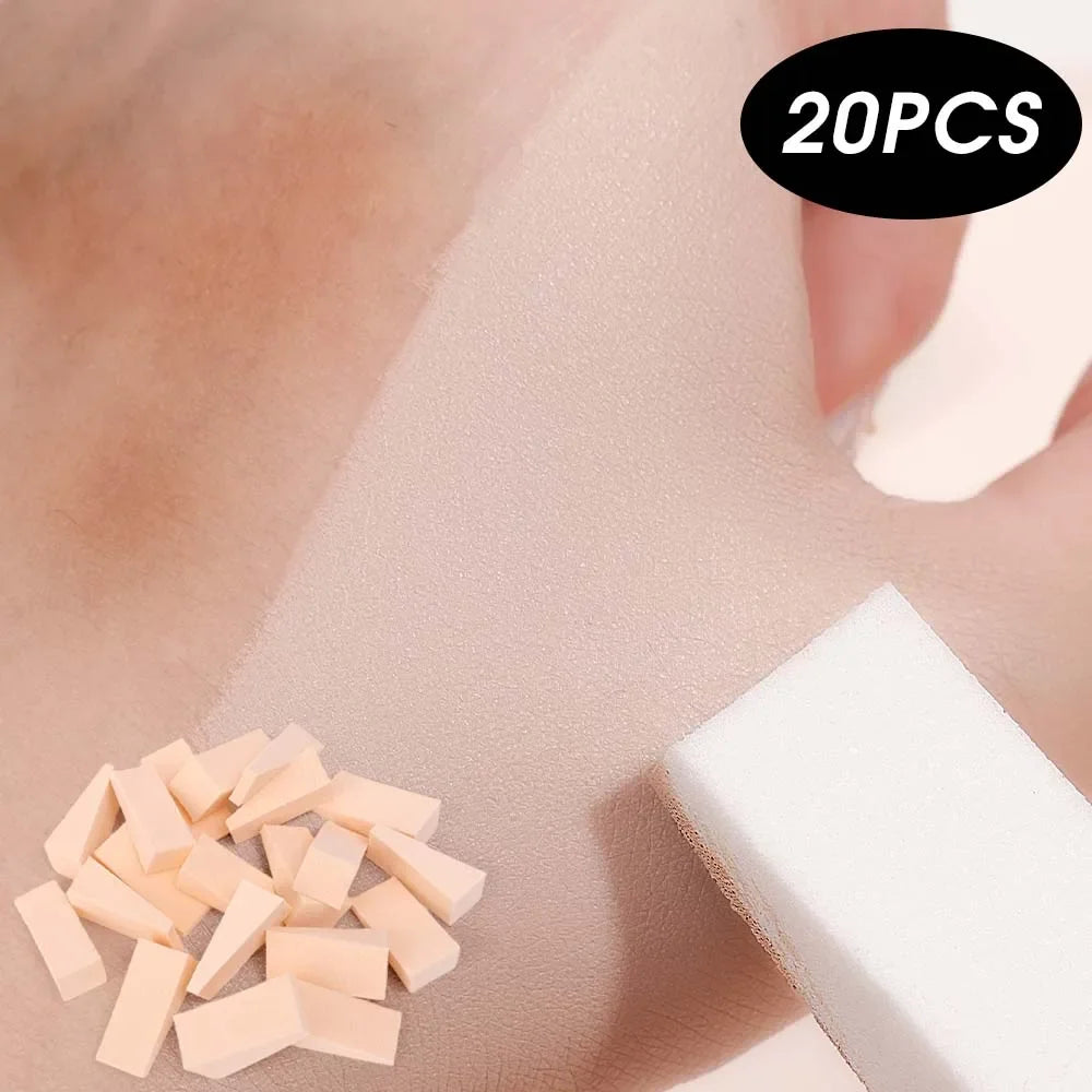 100pcs Foundation Makeup Sponge Block Hydrophilic Firm Sponge Non Latex Cosmetic Powder Puff Wet and Dry Makeup Puff Beauty Tool