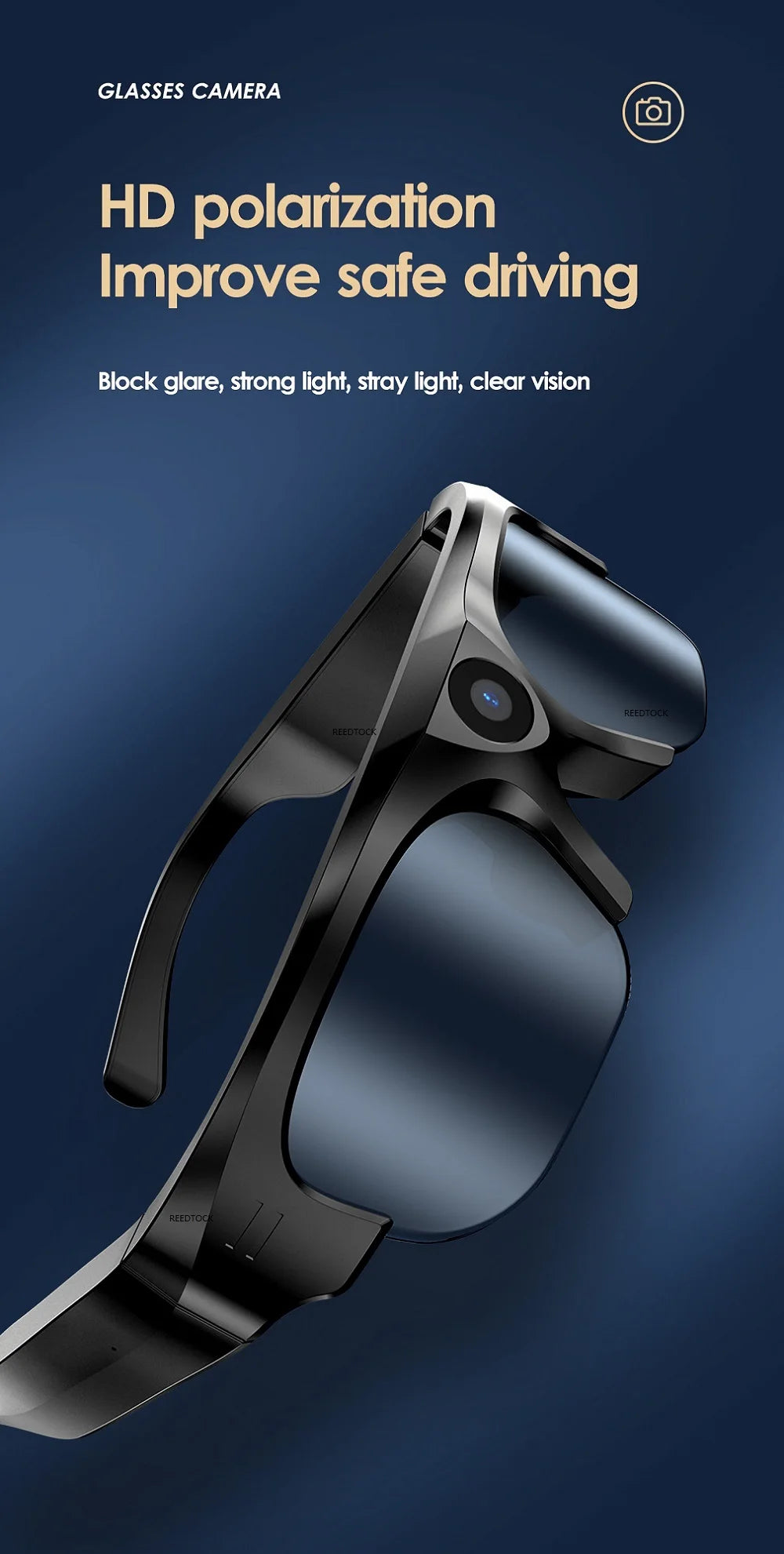 Mini Camera 2K HD 4K Photo Action Camera Music Sunglasses Smart Video Recording Glasses Outdoor Sports With Bluetooch Speaker