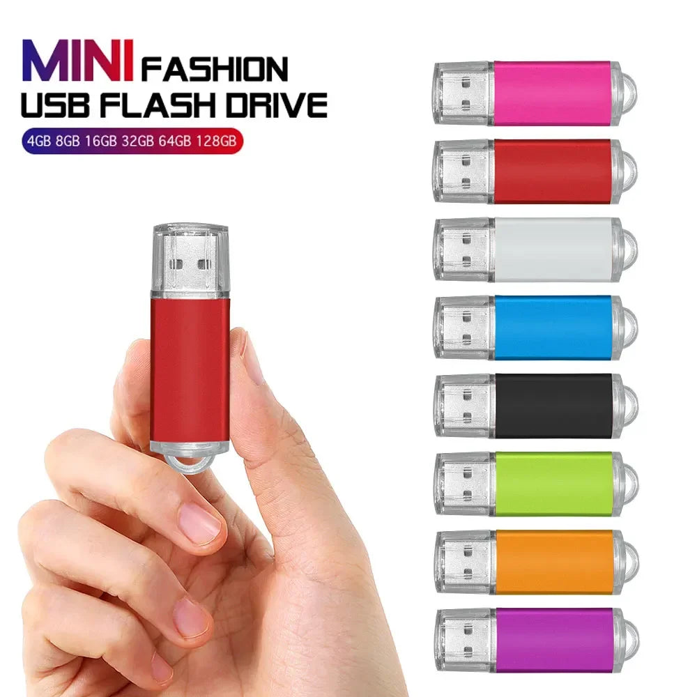 100PCS Custom Flash Drive Pen Drive 4GB 8GB 16GB 32GB 64GB High Speed Usb Stick 2. 0 Memoria Stick Memory Flash Drive Pendrive