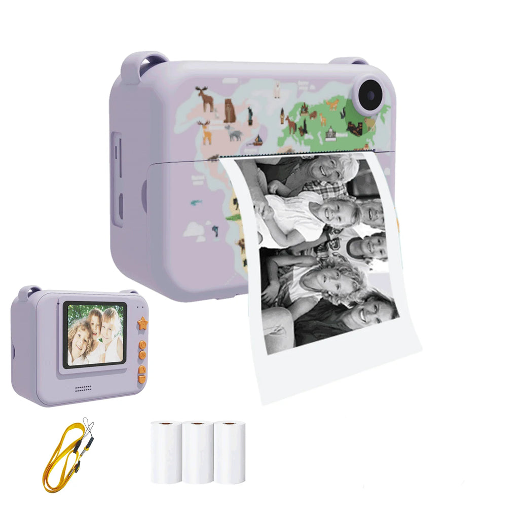 Digital Children Camera Photography Instant Print Photo Kids Video Recorder Mini Thermal Printer Video Educational Birthday Gift