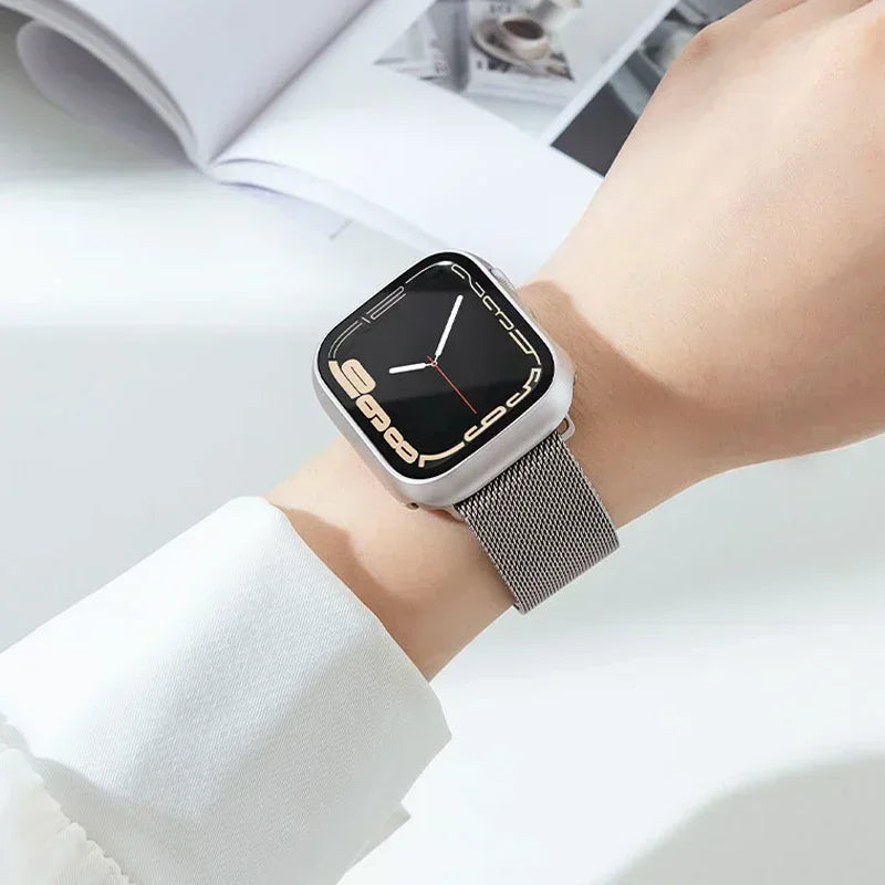 Tempered Glass+Cover For Apple Watch series 10 42mm 46mm Matte Hard PC bumper Screen Protector Case iWatch 10 42/46 Accessories