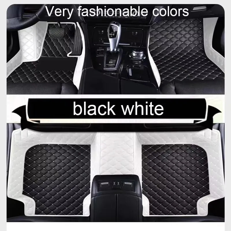 Car Floor Mats For Peugeot 206CC 206 CC T16 2000~2008 Leather Mat Carpets Rugs Protective Pad Set Interior Parts Car Accessories