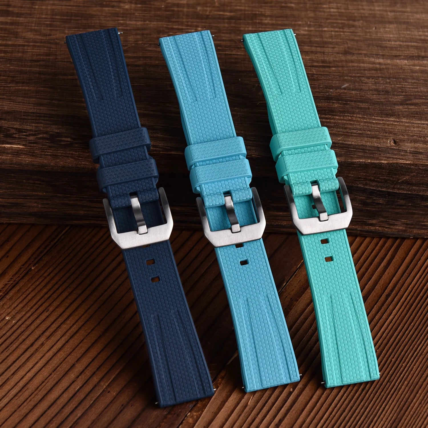 FKM Rubber Watch Strap 20mm 22mm Quick Release Waterproof Diving Watch Band Fluororubber For Traditional Dive Watch Accessories