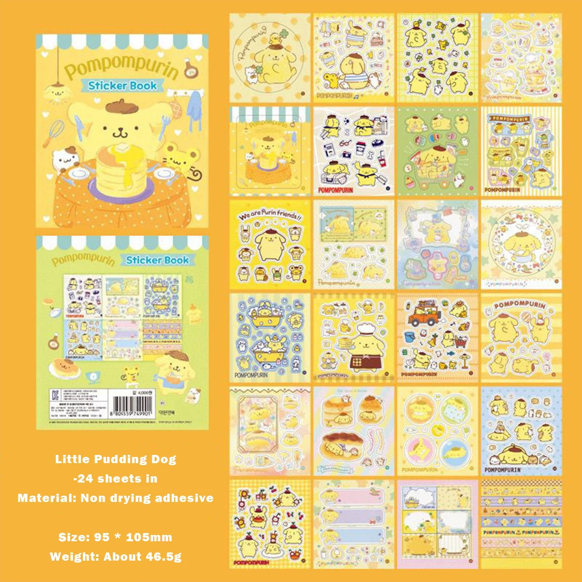 24pcs/set Sanrio Series Cute Stickers Book DIY Kawaii Cartoon Anime Stickers for Laptop Skateboard Bike Guitar Laggage Bicycle