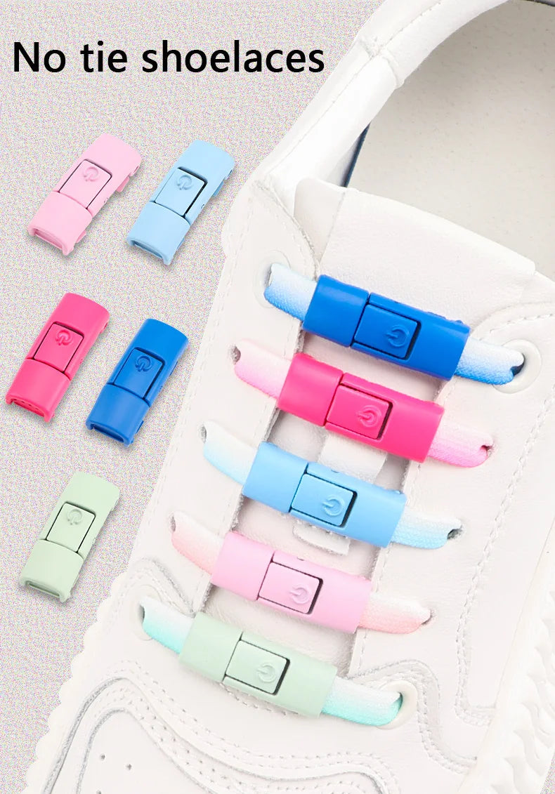 New Colorful Metal Shoelace Clip Press buckle Shoelaces Press Lock Shoes Accessories AF1 Sneakers Kits Metal Laces Tip