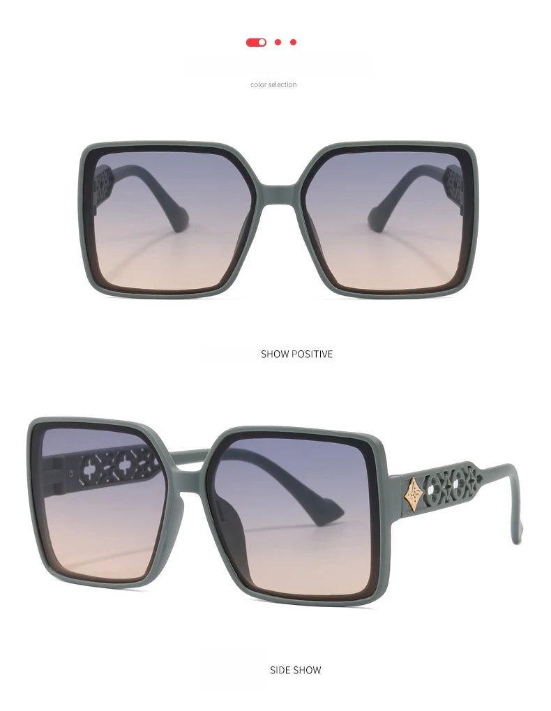 Car Sun Glasse 1/5pcs Sets Square Simple Design Sunglasses Women Large Frame Outdoor Sunshade Glasses Male Retro Eyeglasses