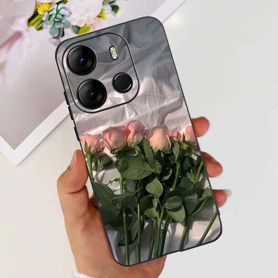 For Tecno Pop 7 Pro Pop7 Case Fashion Marble Soft Silicone Matte Coque For Tecno Spark Go 2023 Funda Pop7Pro BF6 BF7 BF7h Bumper