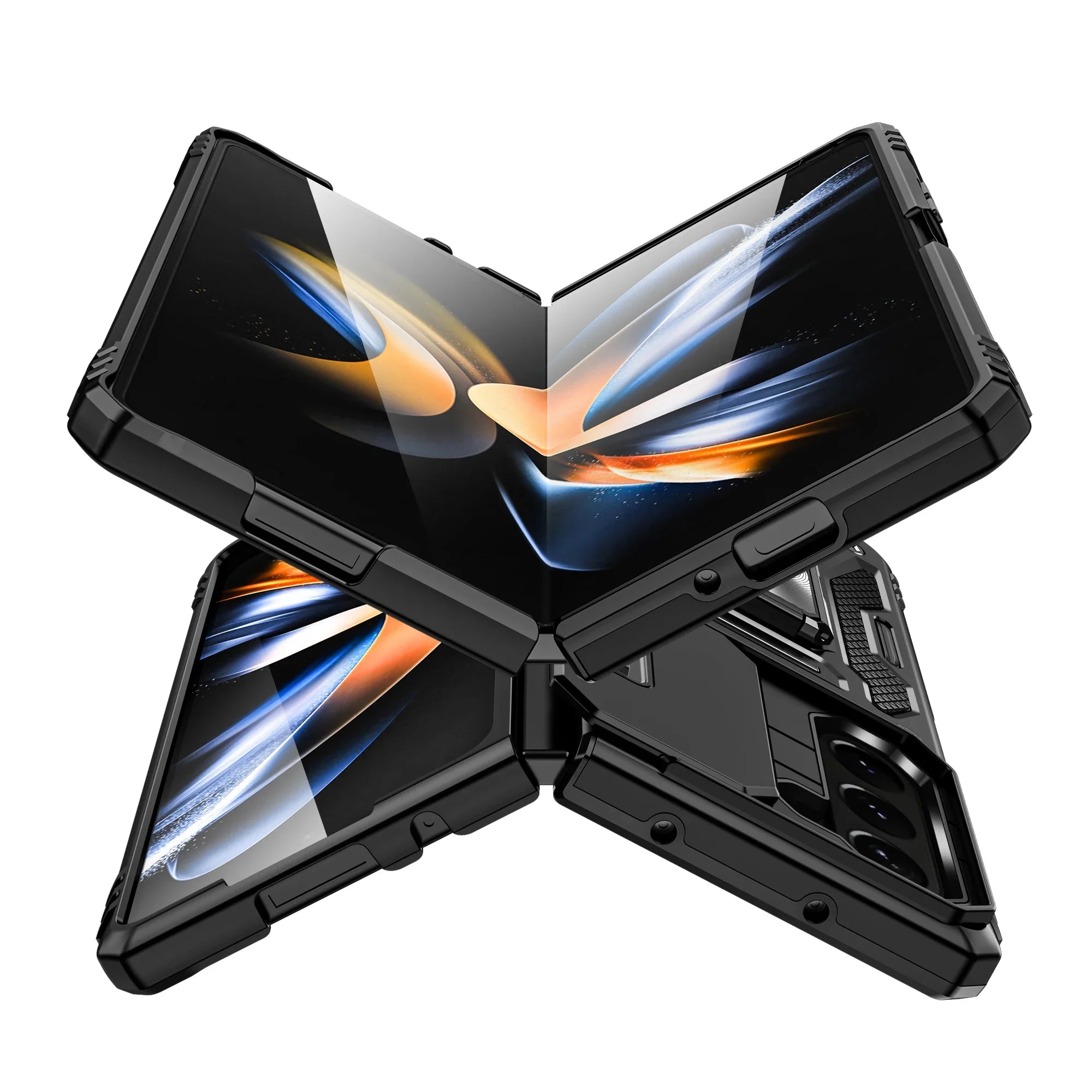 Case For Samsung Galaxy Z Fold 7 5G Z Fold 6 Military Grade Shockproof Heavy Duty Protective Armor Magnetic Kickstand Ring Cover