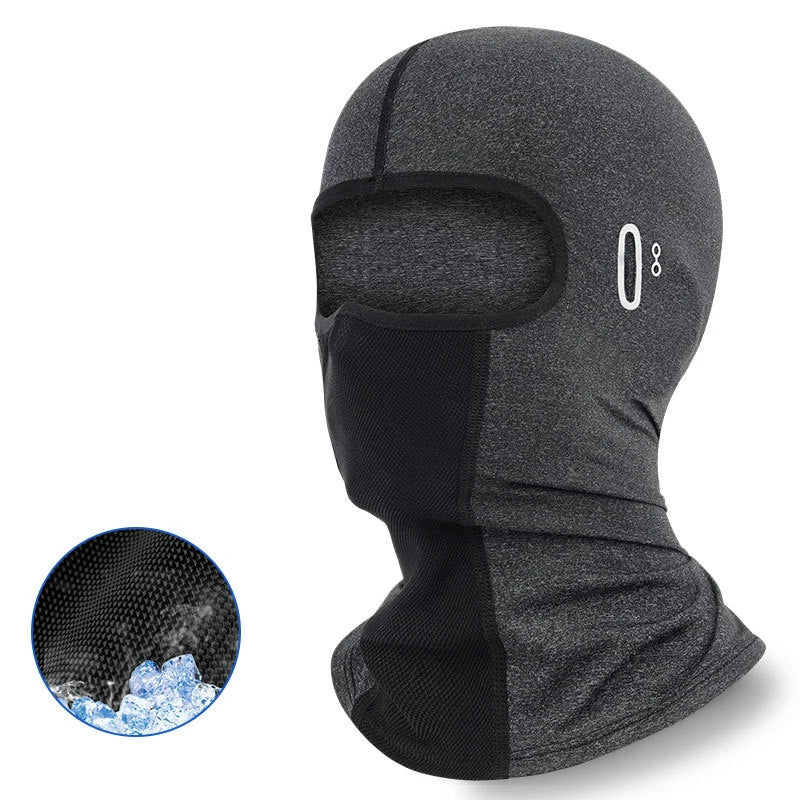 UV Protection Full Face Mask Hiking Ice Silk Sun Hat Men Women Balaclava Sunglasses Holes Scarf Cooling Cycling Face Cover Beach