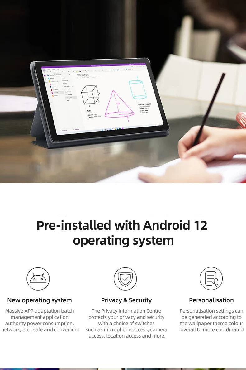 Global firmware Lenovo Pad K9 M9 Tablet 9-inch HD screen Portable Tab 4G+64G Android 12 Tablet M9 Grey LTE 5100mAh battery