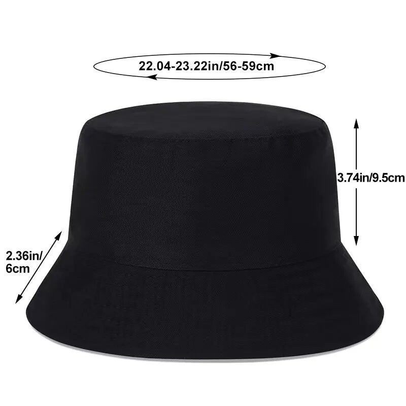 Unisex Letter Embroidery Printing Personality Bucket Hats Fishermen Caps Outdoor Casual Cap Sunscreen Hat
