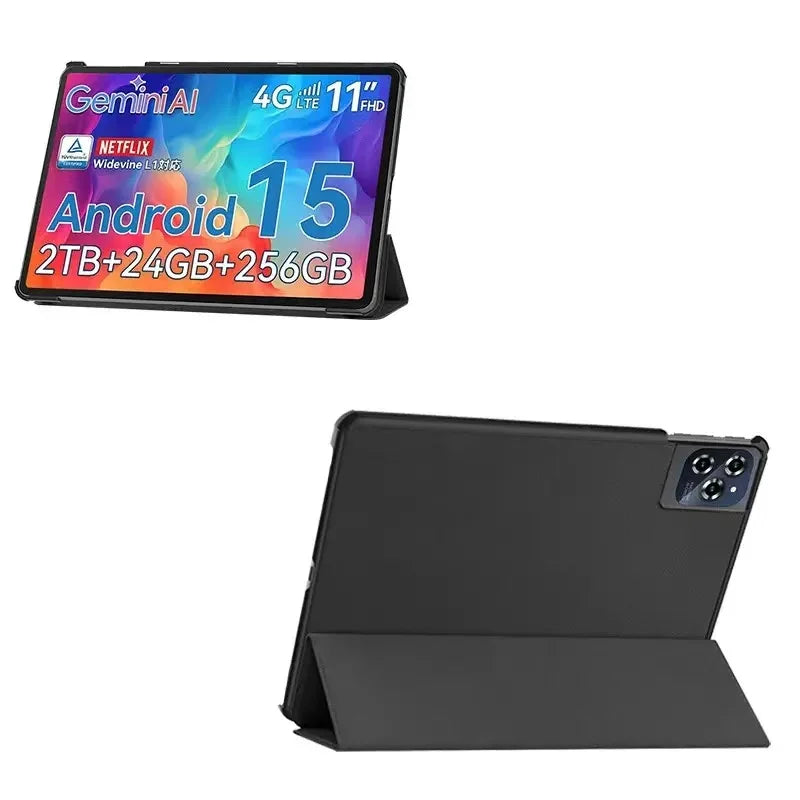For Funda Tabwee W90 T90 11" Smart Tablet Case Tri-folded Stand  Cover with Hard Back Coque