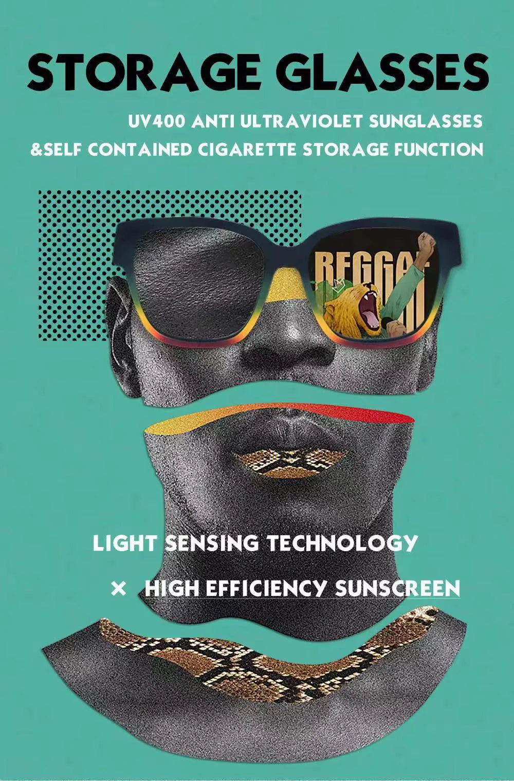 R&R New Design Glasses Holder Horn Tube Removable Sunglasses Hidden Tapered Roll Paper Storage Smoking Accessories Gadgets Men