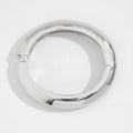Salircon Exaggerated Vintage Geometric Wave Shape Open Spring Bangles Bracelet Woman Trending Punk Heavy Metal Bracelet Jewelry
