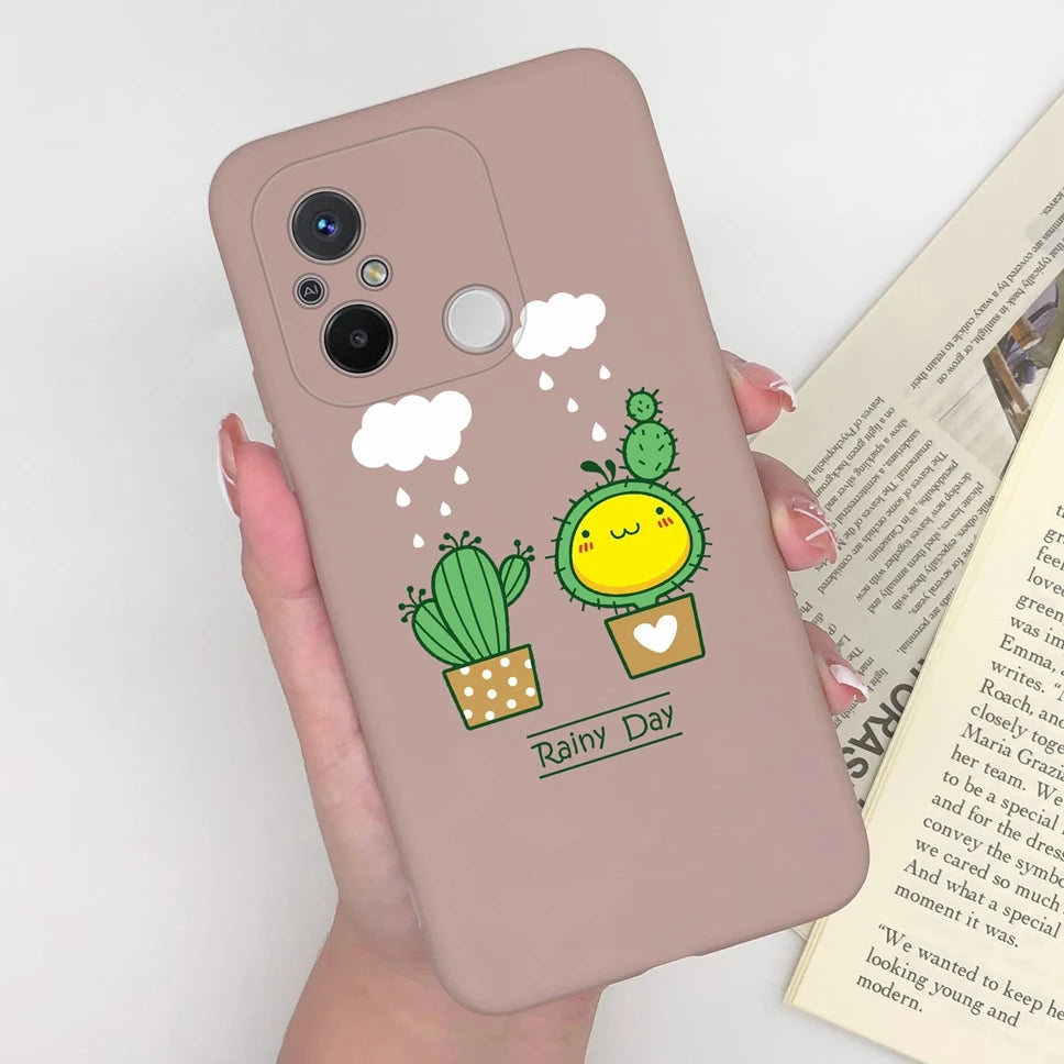 Phone Case For Redmi 12C 11A 4G Cartoon Dinosaur Soft Silicon TPU Matte Back Cover Coque For Redmi 12 C 11 A 4G Funda Capa Shell