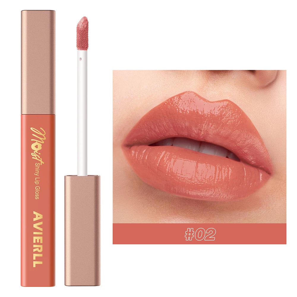 Lip gloss set shiny liquid lipstick Long lasting moisturizing non-sticky plump hydrating lip balm Women's makeup Halloween gift
