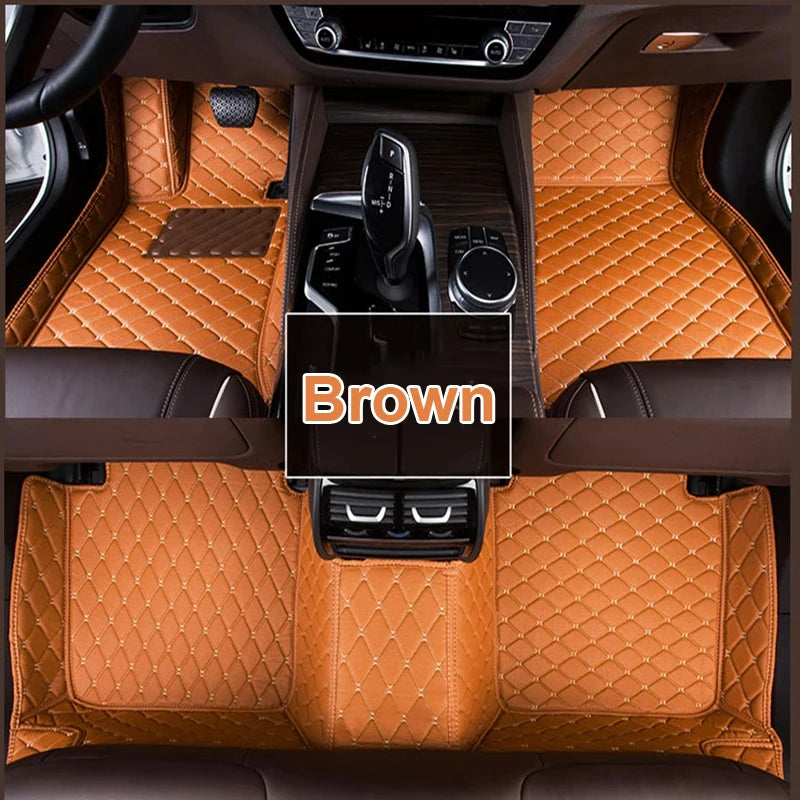 Car Floor Mats For Peugeot 206CC 206 CC T16 2000~2008 Leather Mat Carpets Rugs Protective Pad Set Interior Parts Car Accessories