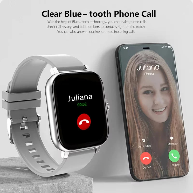 KESHUYOU New Smart Watch Bluetooth Call Answer Text Alerts Heart Rate Monitoring Smartwatch Men Women Holiday Gift