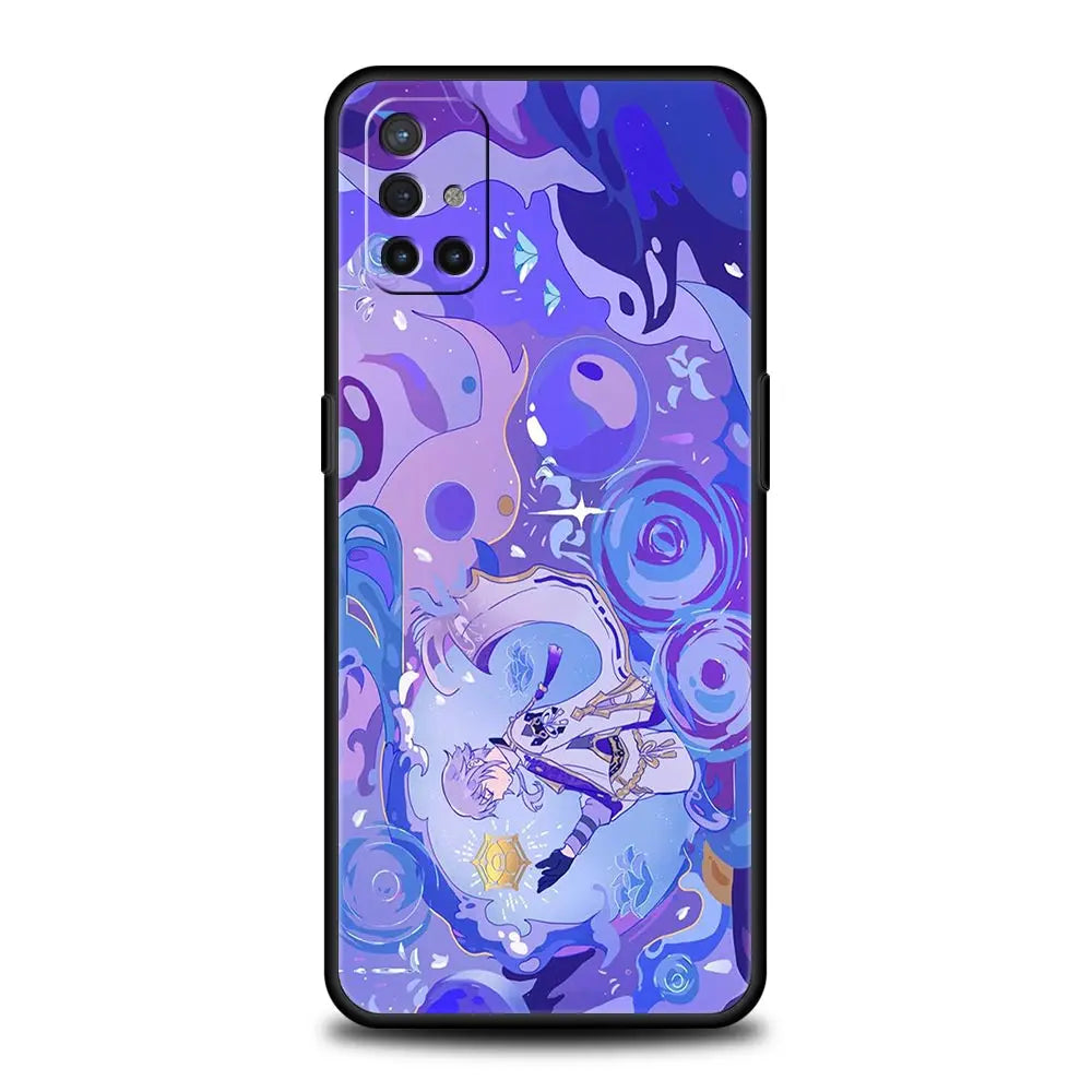 Genshin Impact Cartoon Logo Phone Case For OnePlus 10 9 Pro 9T 10R 9R 9RT 8T 8 7 6T 7T Nord 2T CE 2 5G N200 N10 N100 Black Cover