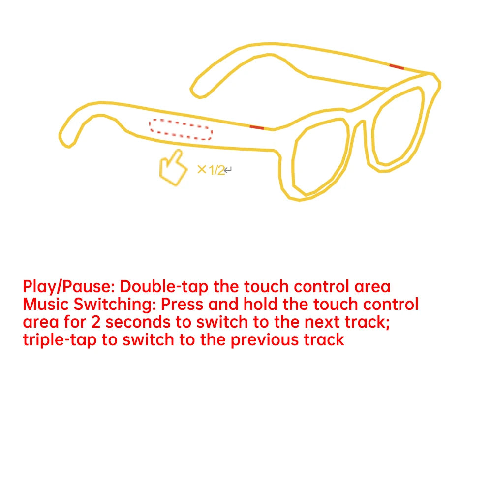 SENBONO 2025 AI Smart Glasses HD 1080P Camera Polarized Sunglasses Mini Camera Video Recorder 5MP Camera | Real-Time Translation