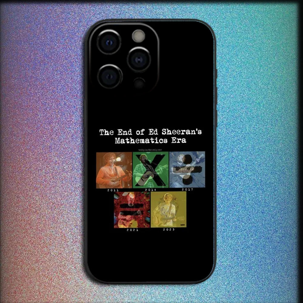 Singer E-Ed Sheeran Phone Case For iPhone 16,15,14,13,12,11,Pro,X,XS,Max,XR,Plus,Mini Soft Black Cover