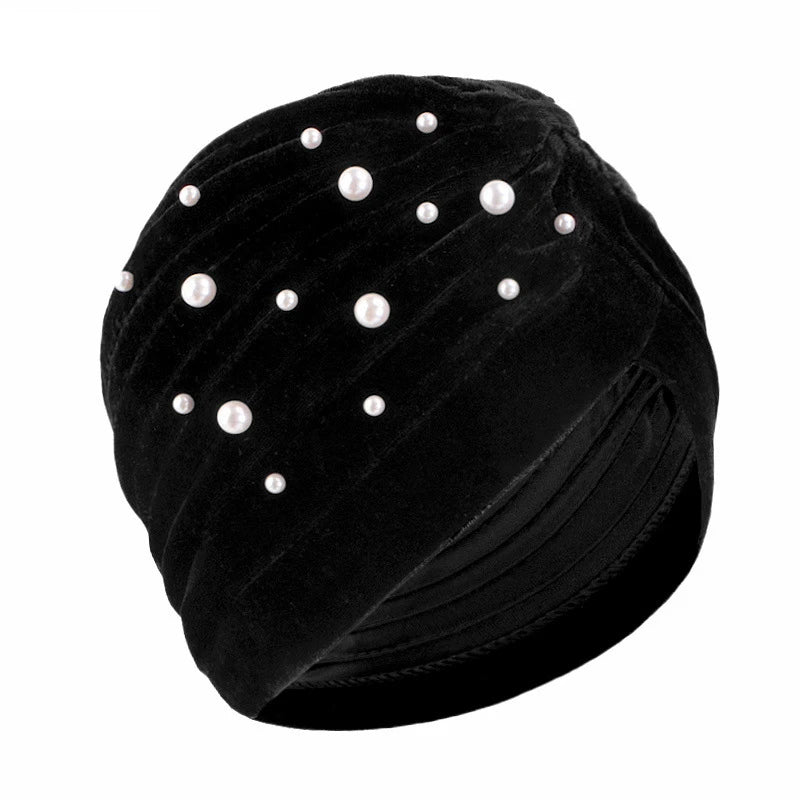 New Women Velvet Turban Hat Muslim Twist Solid Color Hijab Chemo Cap Head Wrap Headscarf Beanies Bonnet Headscarf Turbante Mujer